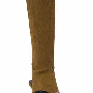 Azalea Wang Over-the-Knee Suede Boot olive 9 NIB